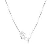 Alphabet Silver Necklace f SPE-5572